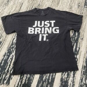 Vintage WWF WWE The Rock‎ Just Bring IT! T-Shirt Size XL Flawed
